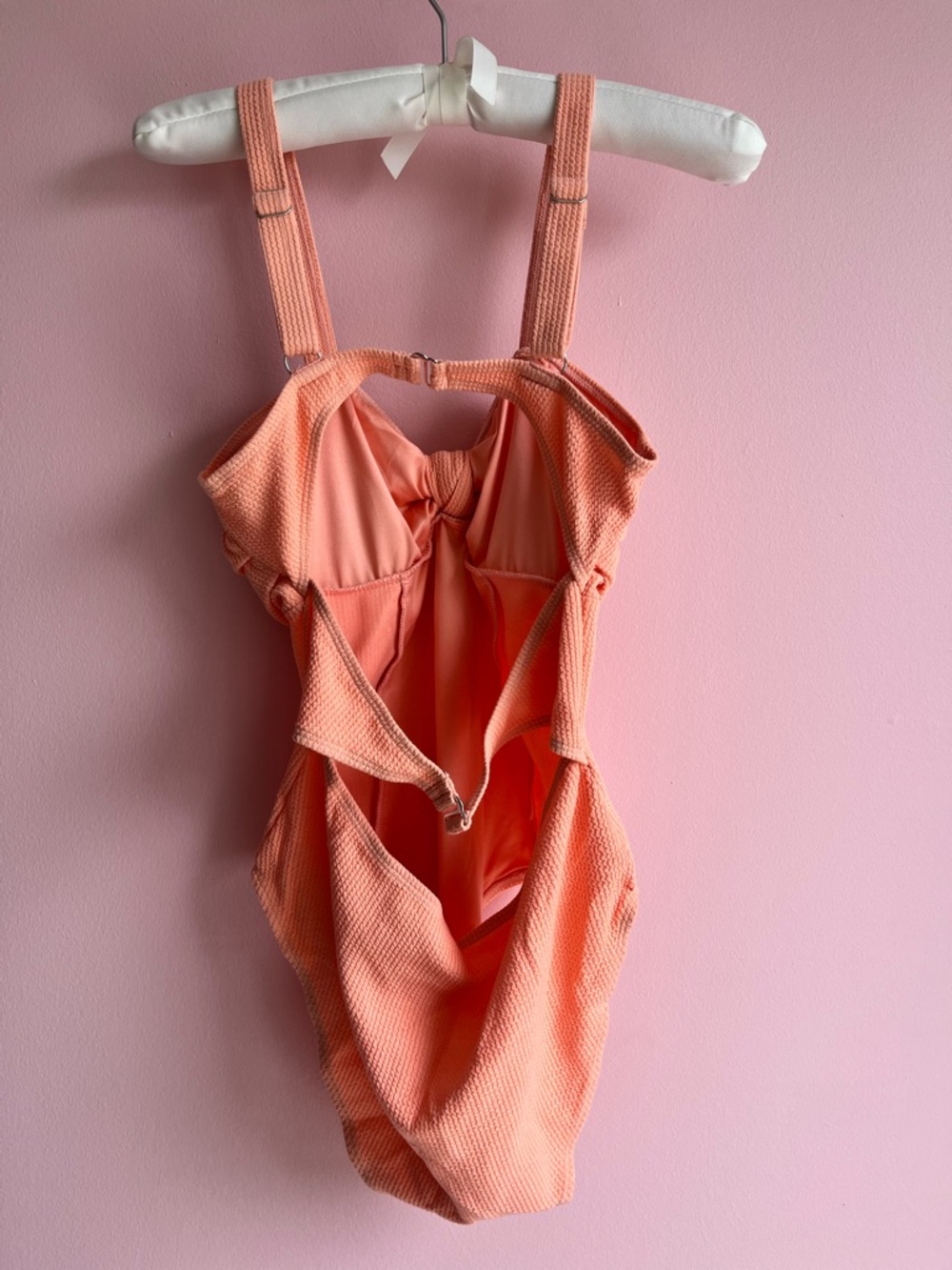 Magnolia Place Swim Peach One Piece Ribbed Bow NWOT 6 Available M, L, XL, 2XL - Picture 3 of 11